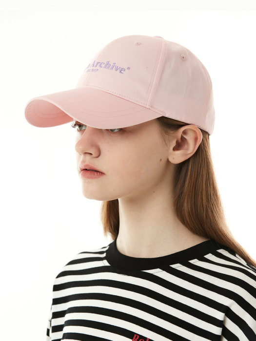 (CH-21101) ROLA ARCHIVE BALL CAP PINK