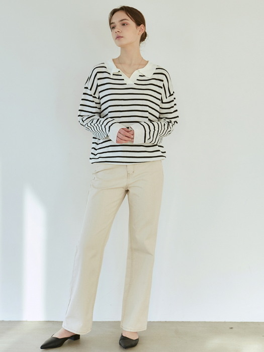 ECRU WIDE COTTON PANTS_OATMEAL