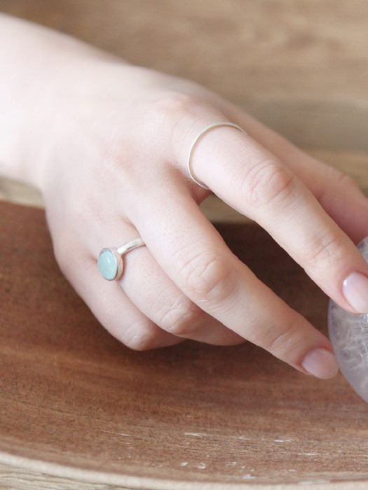 [Silver925] TNH040 Soft round emerald pendant ring