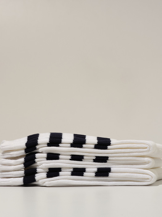 Heavyweight Socks - Quattro Stripes Navy
