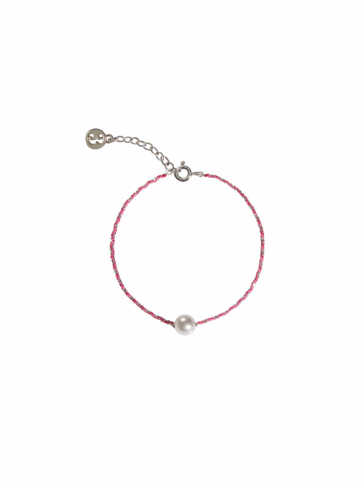 Weave stitch bracelet Pink