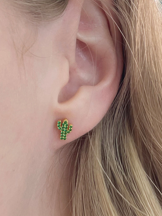 mini cactus earrings