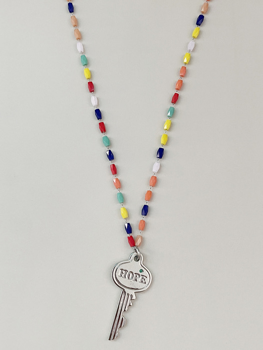 Multi beads Key Necklace