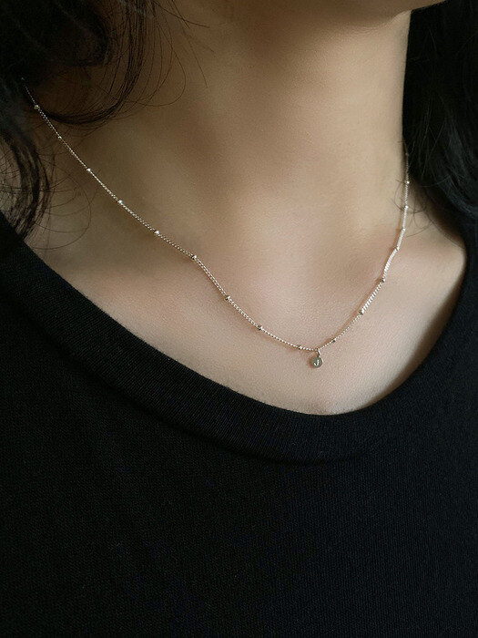 initial grain necklace(이니셜목걸이)