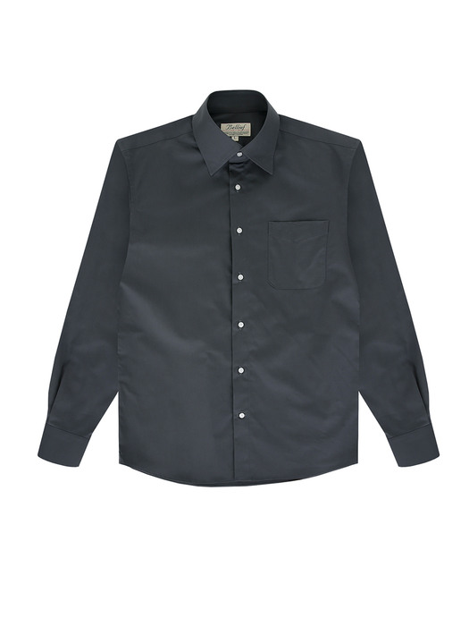 Essential Gaberdine cotton shirts (Charcoal)