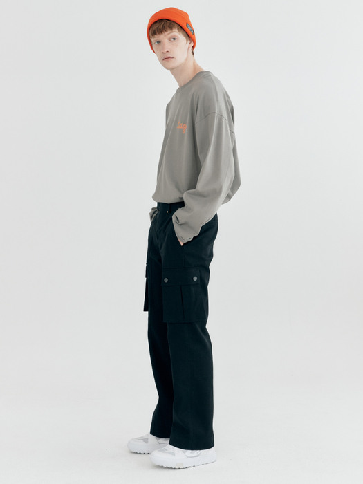 Double Layered Wide Pants (Black)