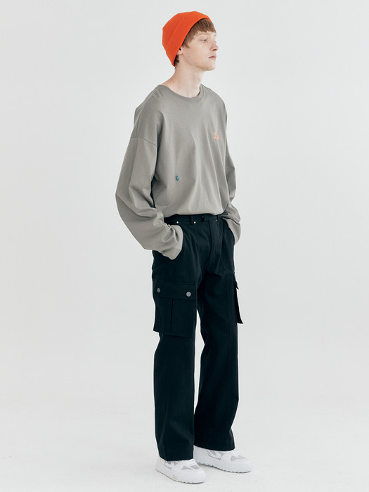 Double Layered Wide Pants (Black)