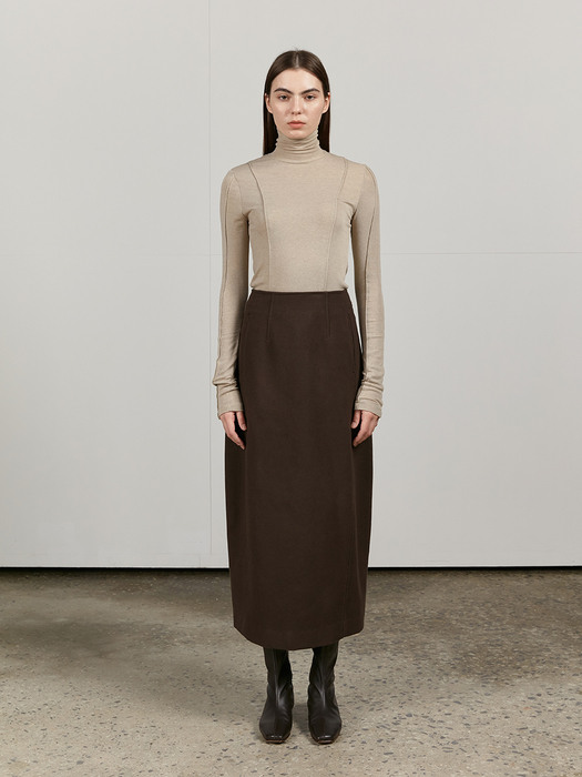 TOW COCOON WOOL SKIRT_2 COLOR