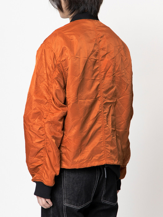 LAYERED FLIGHT JACKET / ORANGE