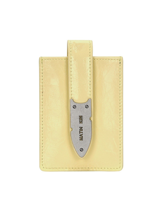 ACCORDION NECKLACE WALLET IN YELLOW