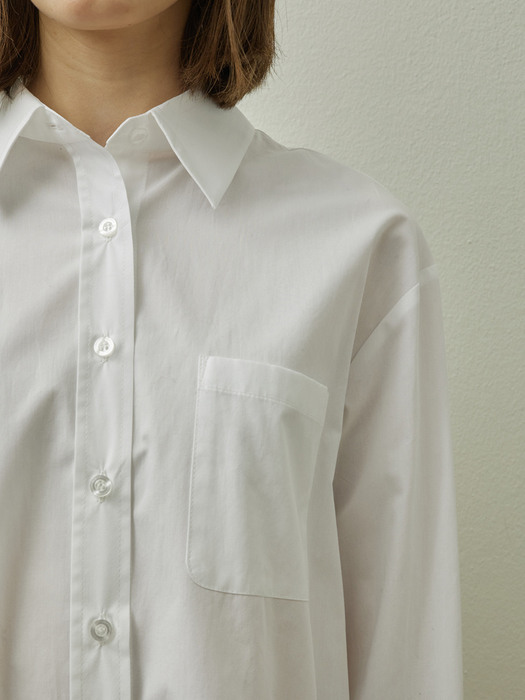 Classic solid shirt_WHITE