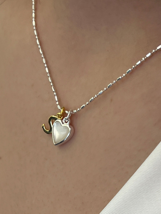 [Silver925] Initial luv necklace