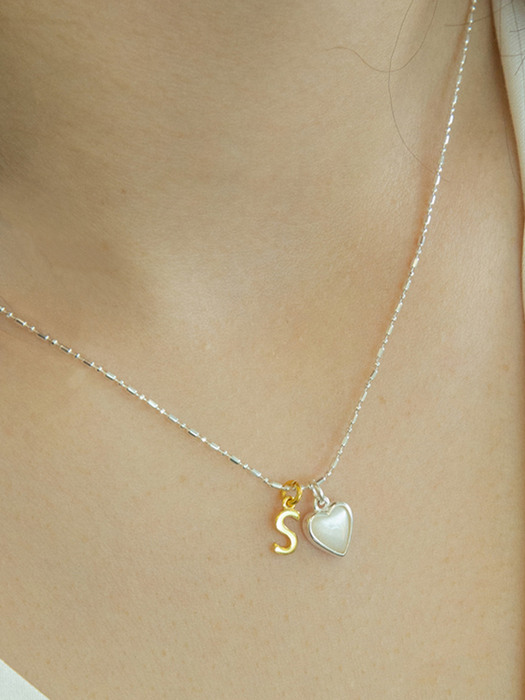 [Silver925] Initial luv necklace