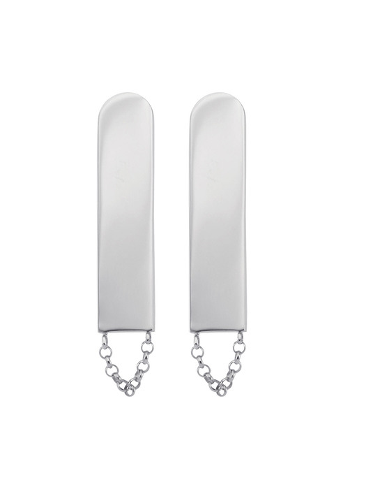 [Silver 925] mirror reflection earrings-SILVER