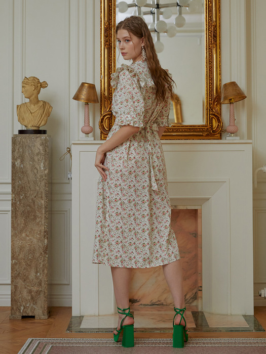 IVORY ROSE VINE DRESS