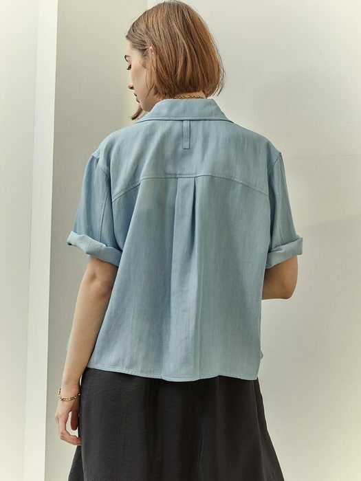 [SET]Pocket crop Shirt + Pin Tuck Flared Long Skirt (KW2MB1060_AM/KW2MS1130_AM)