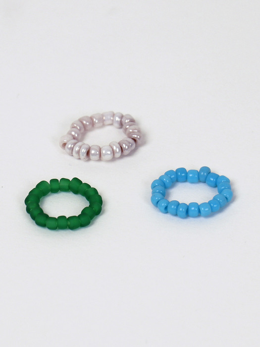 beads rings set (3 color)