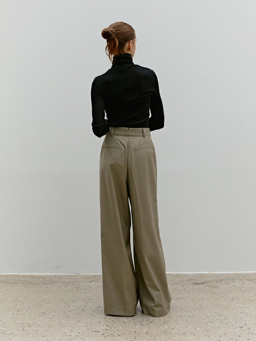 TWF ONE TUCK WIDE PANTS_2COLORS