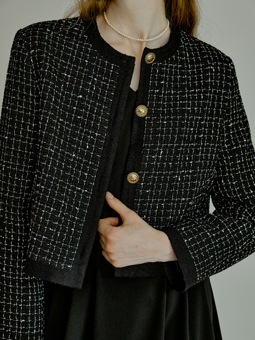 Berlin tweed jacket (black)