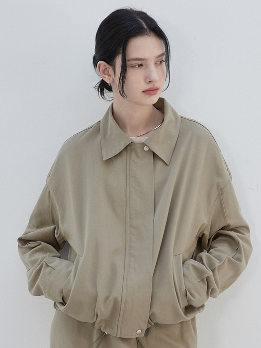 amr1467 string field jacket (khaki beige)