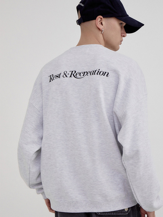  RR LOGO OVERSIZE SWEATSHIRT - LIGHTGREY