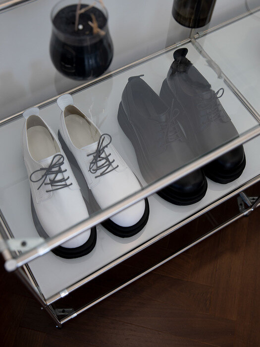  Basic Platform Oxford Shoes_White