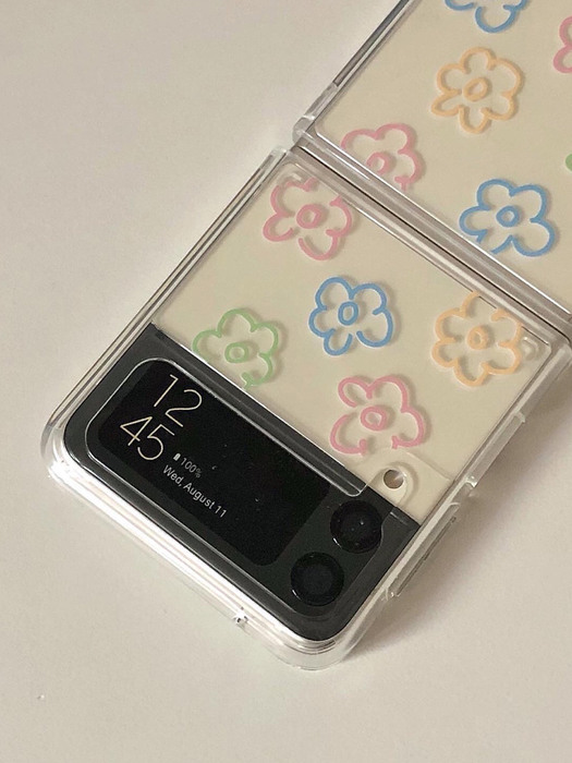 Soft flower Z flip case (jelly/jelly hard case)