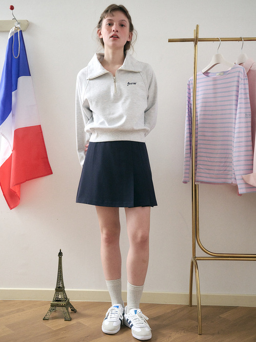 Half Zip-up Sweatshirt_2color