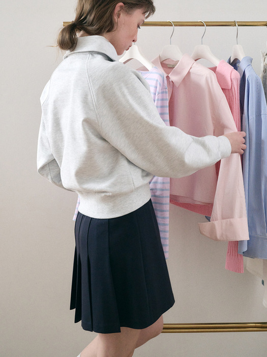 Half Zip-up Sweatshirt_2color