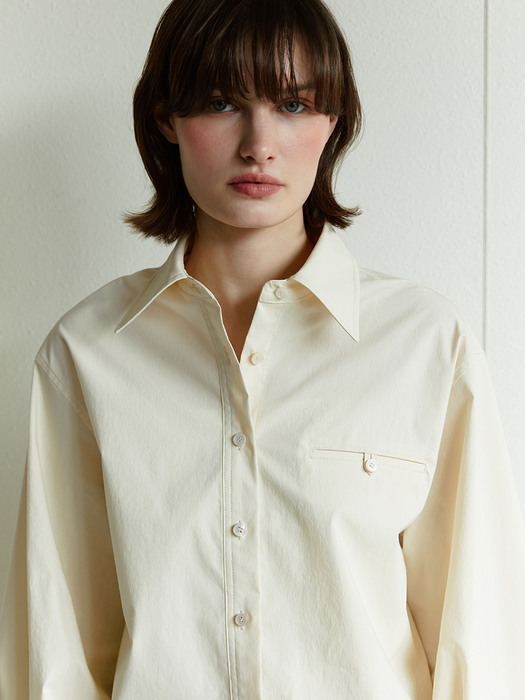 RTS SEMI CROPPED BASIC SHIRT_2COLORS