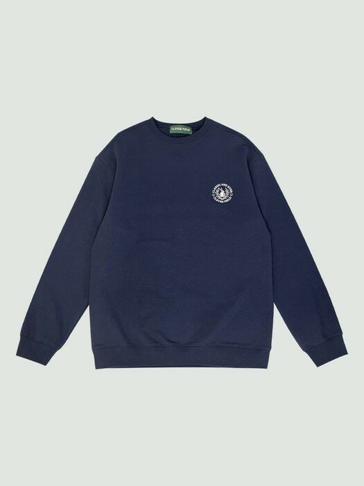 Classic Emblem Embroidered Sweatshirt Man_Navy