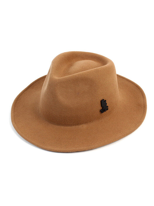 V Wire Beige Wool Fedora 울페도라