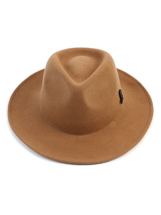 V Wire Beige Wool Fedora 울페도라