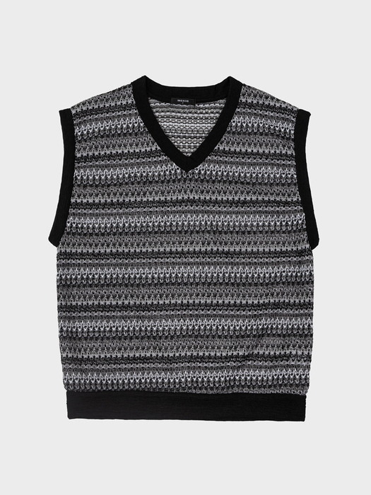 Nordic Knit Vest (Black)