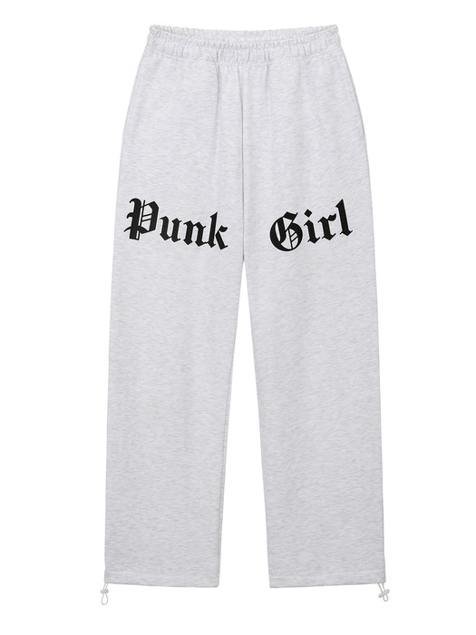 01 0 punk girl jogger pants - LIGHT GREY