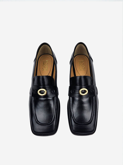 SQUARD LOGO LOAFER_BLACK/RSS03BK