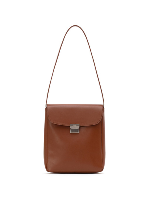 PUSH FLAP BAG - TAN BROWN