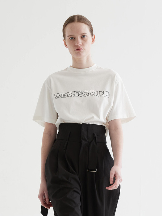 [UNISEX] Slogan Print Tshirt Offwhite