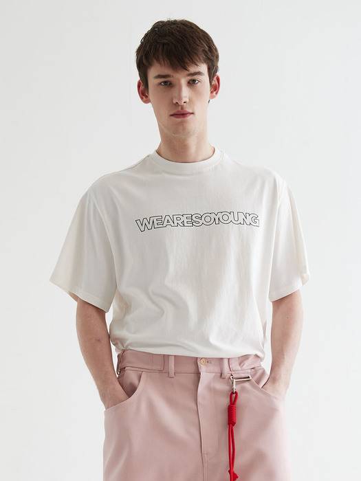 [UNISEX] Slogan Print Tshirt Offwhite