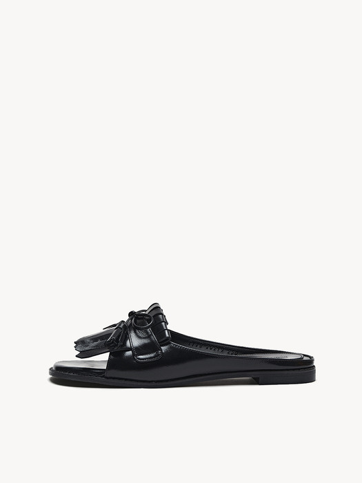 Tassel Ribbon Slipper_Black