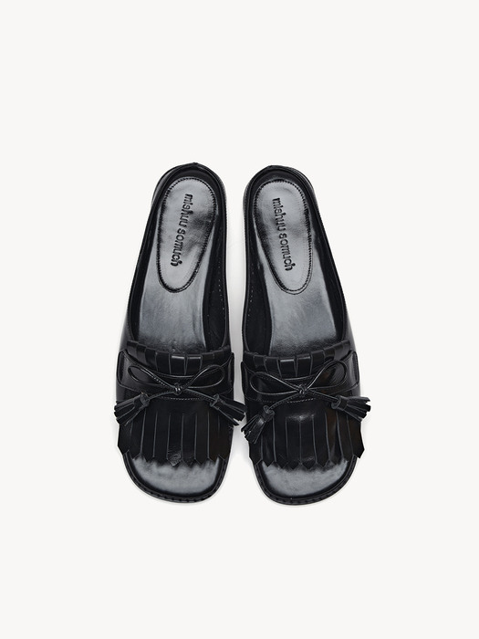 Tassel Ribbon Slipper_Black