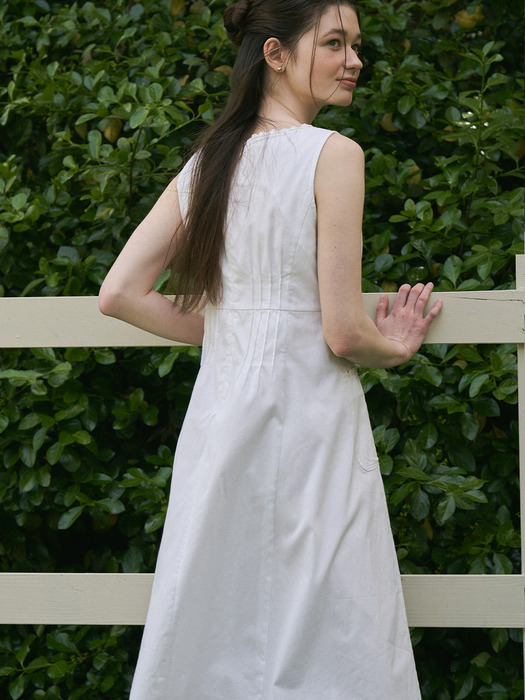 Holiday Stripe Dress (White)