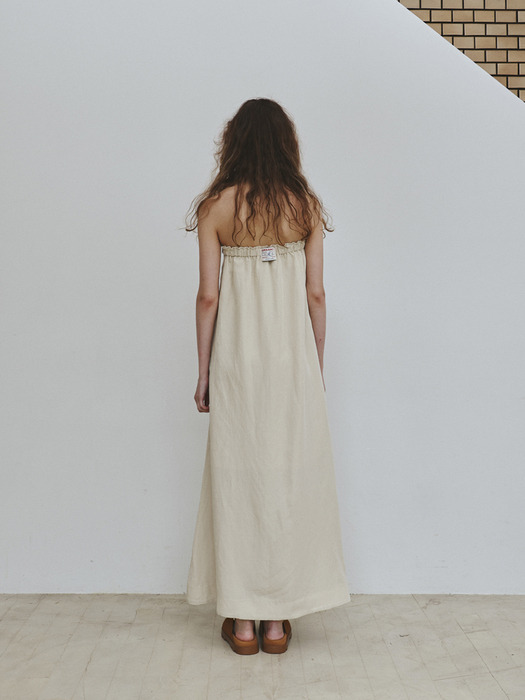 Linen top dress / Cream