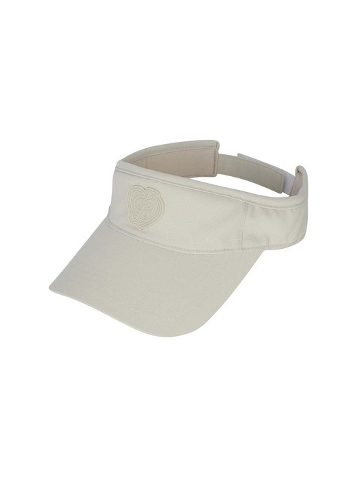 SIMPLE HEART LOGO SUN VISOR_Pistachio