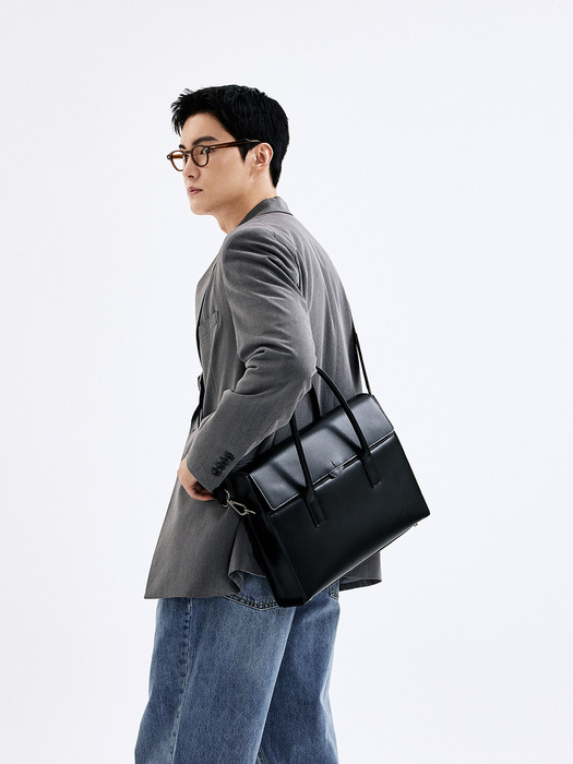 Polygon top handle business tote