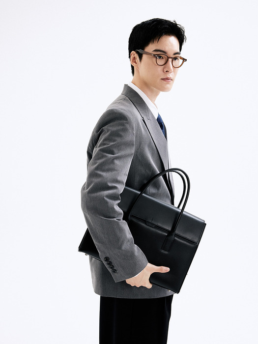 Polygon top handle business tote