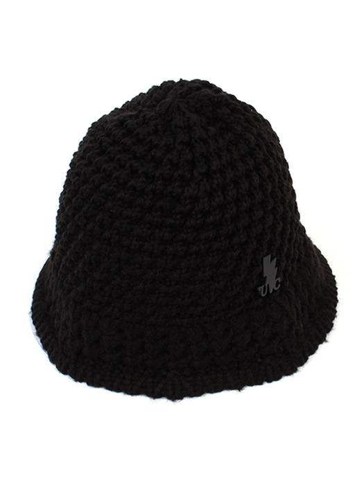 Onetone Black Knit Bucket Hat 버킷햇
