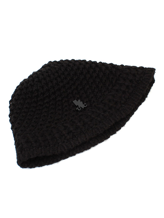 Onetone Black Knit Bucket Hat 버킷햇