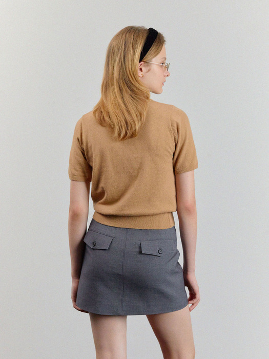 Pocket Mini Skirt_Gray