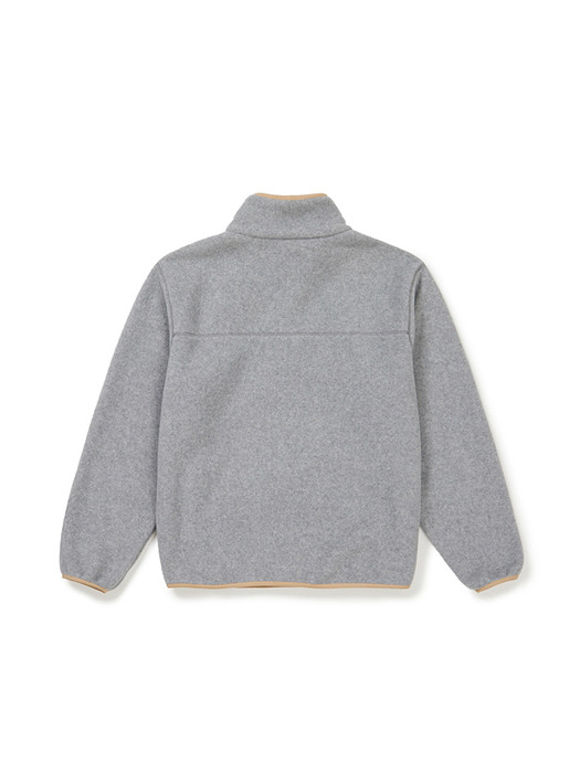 [23FW clove] Sherpa Snap Pullover_Men (Melange Grey)